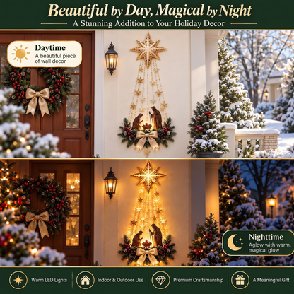 Grace & Glory™ Light-Up Nativity Wall Decor