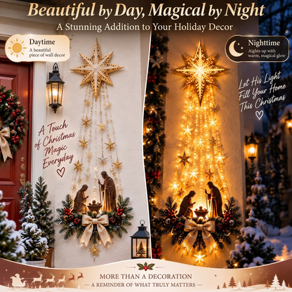 Grace & Glory™ Light-Up Nativity Wall Decor